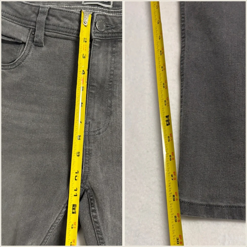 Urban Indigo 36x30 Slim Straight Jeans Gray Denim Stretch Casual‎ Skater Pants